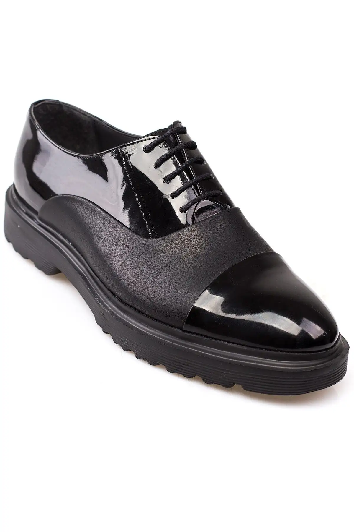 کفش رسمی مردانه کفش کلاسیک مناسب برای داماد و کت و شلوار با کفی بلند و جیر - 3901