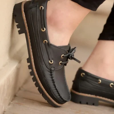 کفش روزمره مردانه چرم طبیعی با کفی ضخیم به سبک دکستر - 4794