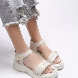 کفش صندل زنانه بهادری ۰۰۱۲۱۰۳۰ بژ - 4678