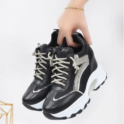 کفش پاشنه‌ بلند زنانه اسپورت پاشنه سنگ‌دار - 4438