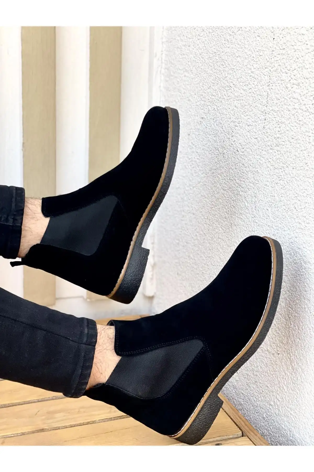 بوت مردانه چکمه چلسی غیررسمی با ضمانت M201 - 3427 بوت مردانه چکمه چلسی غیررسمی با ضمانت M201 - 3427