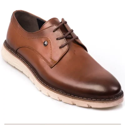کفش رسمی مردانه کلاسیک با زیره بلند از چرم طبیعی - 4764
