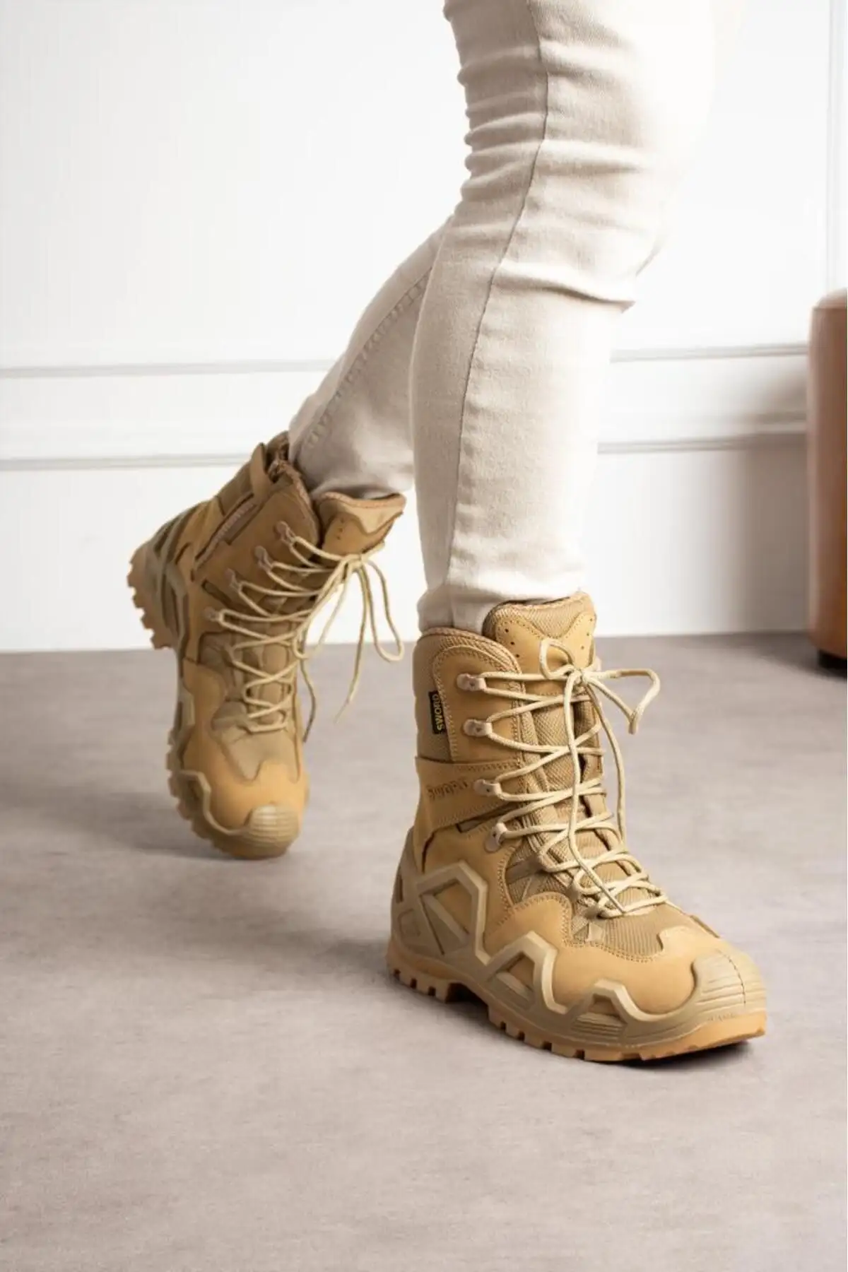 بوت مردانه ها و پوتین های تاکتیکی نظامی زمستانی زنانه و ضدآب با زیپ مدل SS602 - 4958