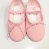 کفش دخترانه باله دو لایه کنواس صورتی - 4559
