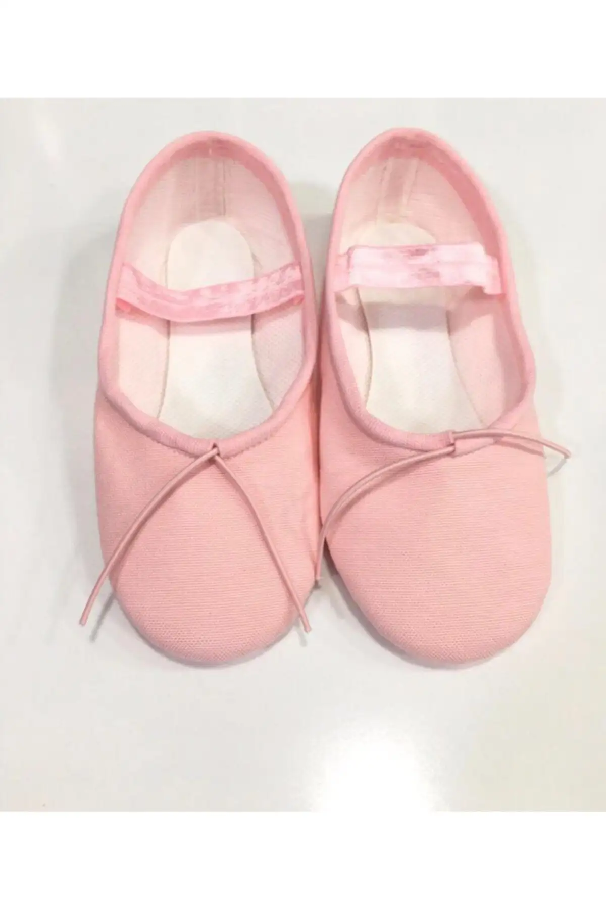 کفش دخترانه  باله دو لایه کنواس صورتی - 4559 کفش دخترانه باله دو لایه کنواس صورتی - 4559