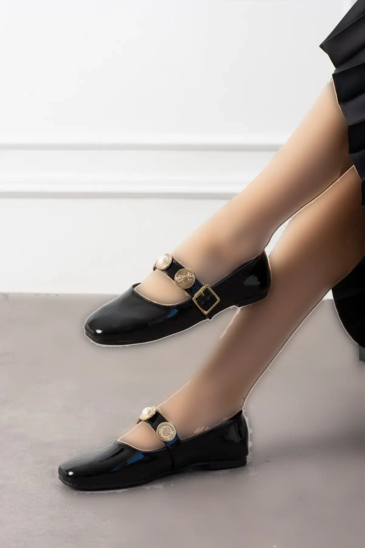 کفش اداری زنانه روزانه بابل - بابل روزمره با بند تزئینی مروارید و مهره - بابل برای خانه، دفتر و فضای باز - 4393 کفش اداری زنانه روزانه بابل - بابل روزمره با بند تزئینی مروارید و مهره - بابل برای خانه، دفتر و فضای باز - 4393