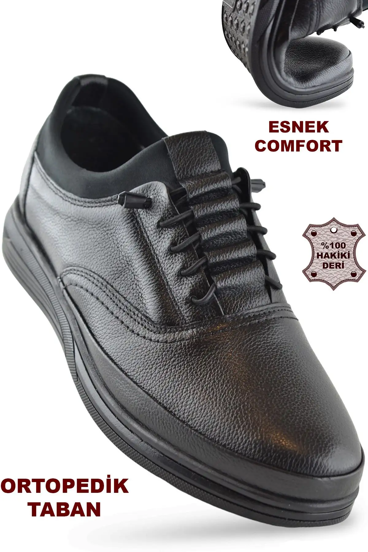 کفش رسمی مردانه 340 تام با کفی اورتوپدیک از چرم طبیعی با کفی لاستیکی - 4732