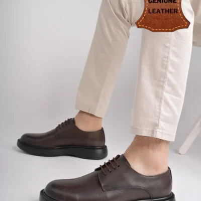 کفش رسمی مردانه کلاسیک راحت و ارگونومیک با کفی ضخیم و چرم طبیعی اسمیت گارانتی دار - 4770