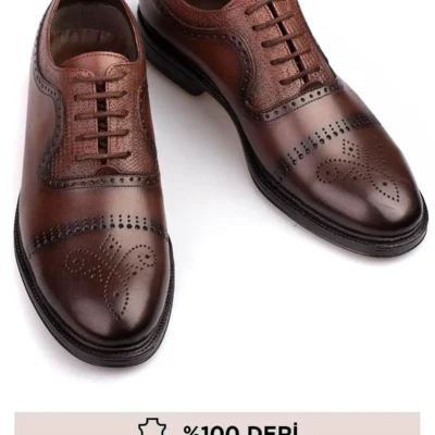 کفش رسمی مردانه چرمی طبیعی، مدل کلاسیک، چهار فصل، با رویه و زیره چرمی - 3999