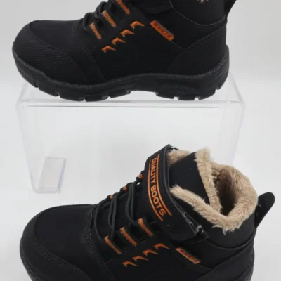 کفش پسرانه چکمه‌های پشمی مقاوم در برابر سرما برای کودکان - 4507