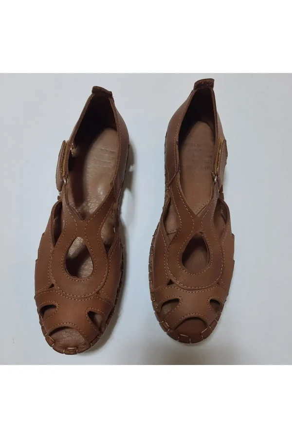 کفش صندل زنانه سندل چرم طبیعی - 5331