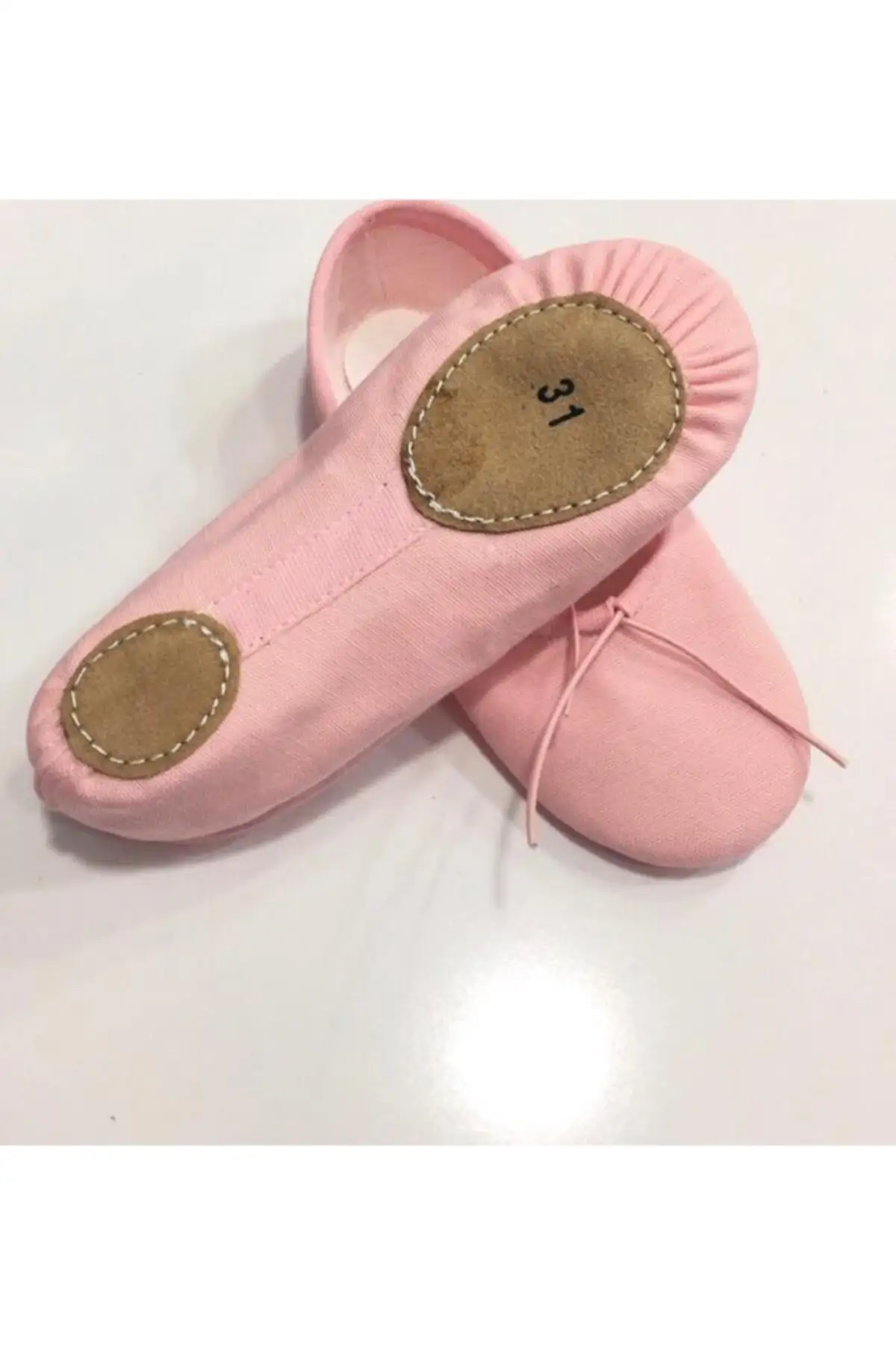 کفش دخترانه  باله دو لایه کنواس صورتی - 4559 کفش دخترانه باله دو لایه کنواس صورتی - 4559