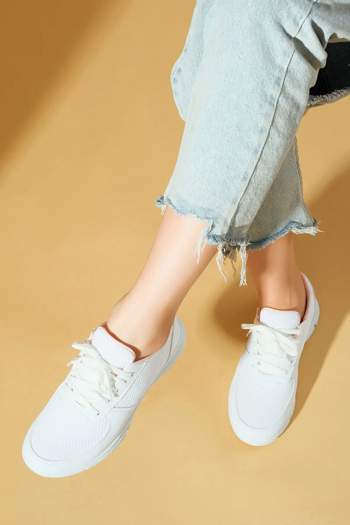 کفش ورزشی کفش ورزشی روزمره سفید زنانه - 3357