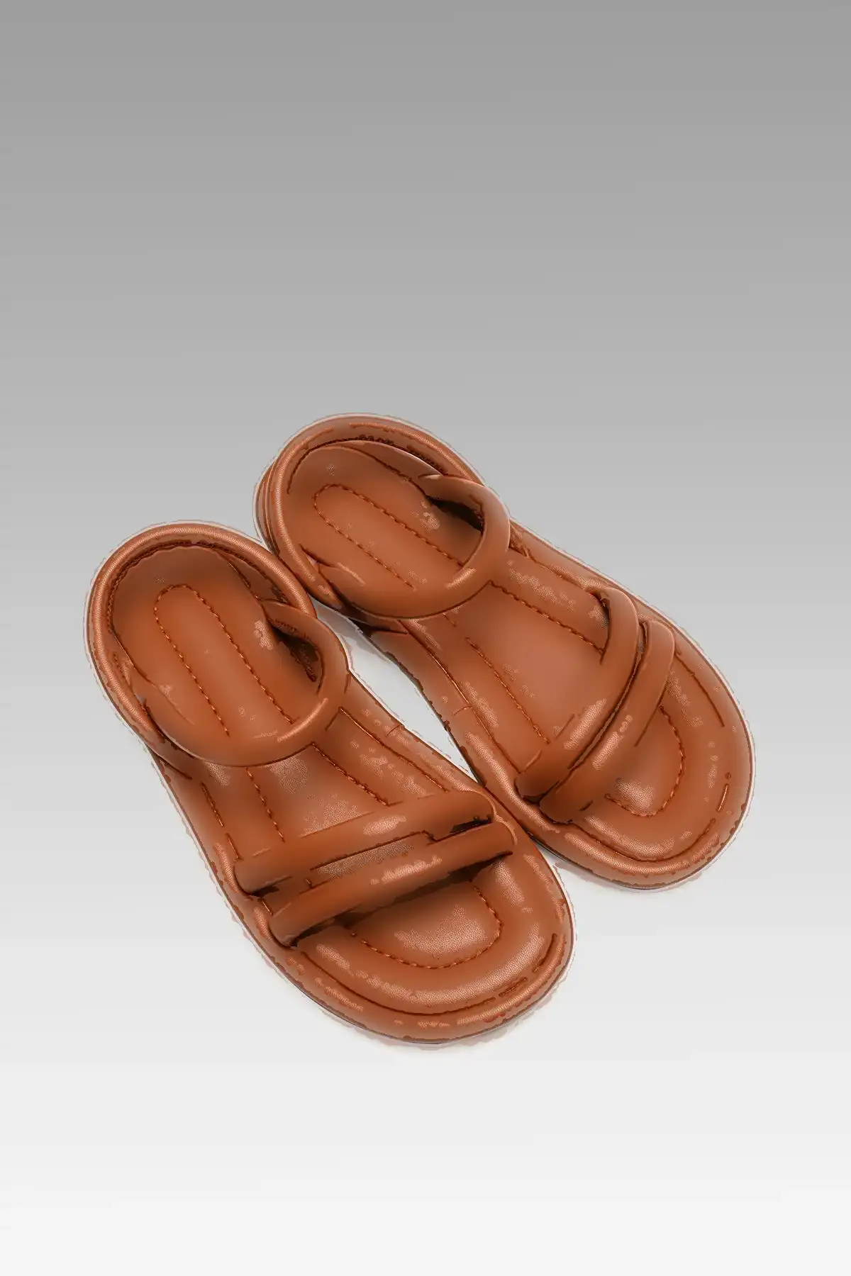 کفش صندل زنانه Sandalet پافر دو بند  رنگ قهوهای کادین 2 سانتیمتر BYNDRSL01 - 5322 کفش صندل زنانه Sandalet پافر دو بند رنگ قهوهای کادین 2 سانتیمتر BYNDRSL01 - 5322