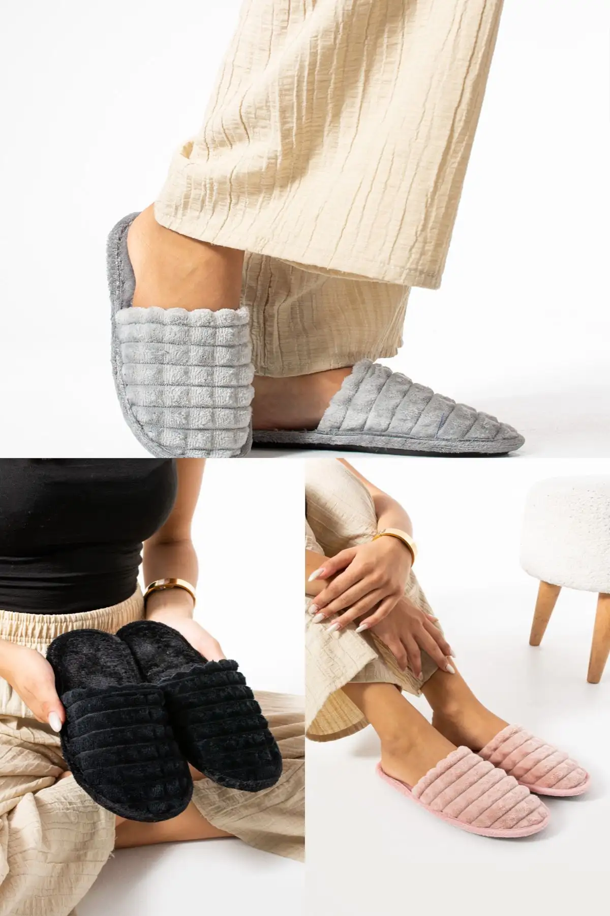 کفش راحتی خانه 3 عددی دمپایی زمستانی هدیه، دمپایی مهمان قابل شستشو، ست سفره عروسی و دمپایی عروس - 3992 کفش راحتی خانه 3 عددی دمپایی زمستانی هدیه، دمپایی مهمان قابل شستشو، ست سفره عروسی و دمپایی عروس - 3992