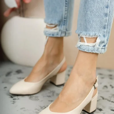 کفش پاشنه‌ بلند زنانه Gzhw711 کفش پاشنه‌دار شیک و راحت زنانه با طراحی کلاسیک و پشت باز برای استفاده روزمره و ضمانت‌دار - 3665