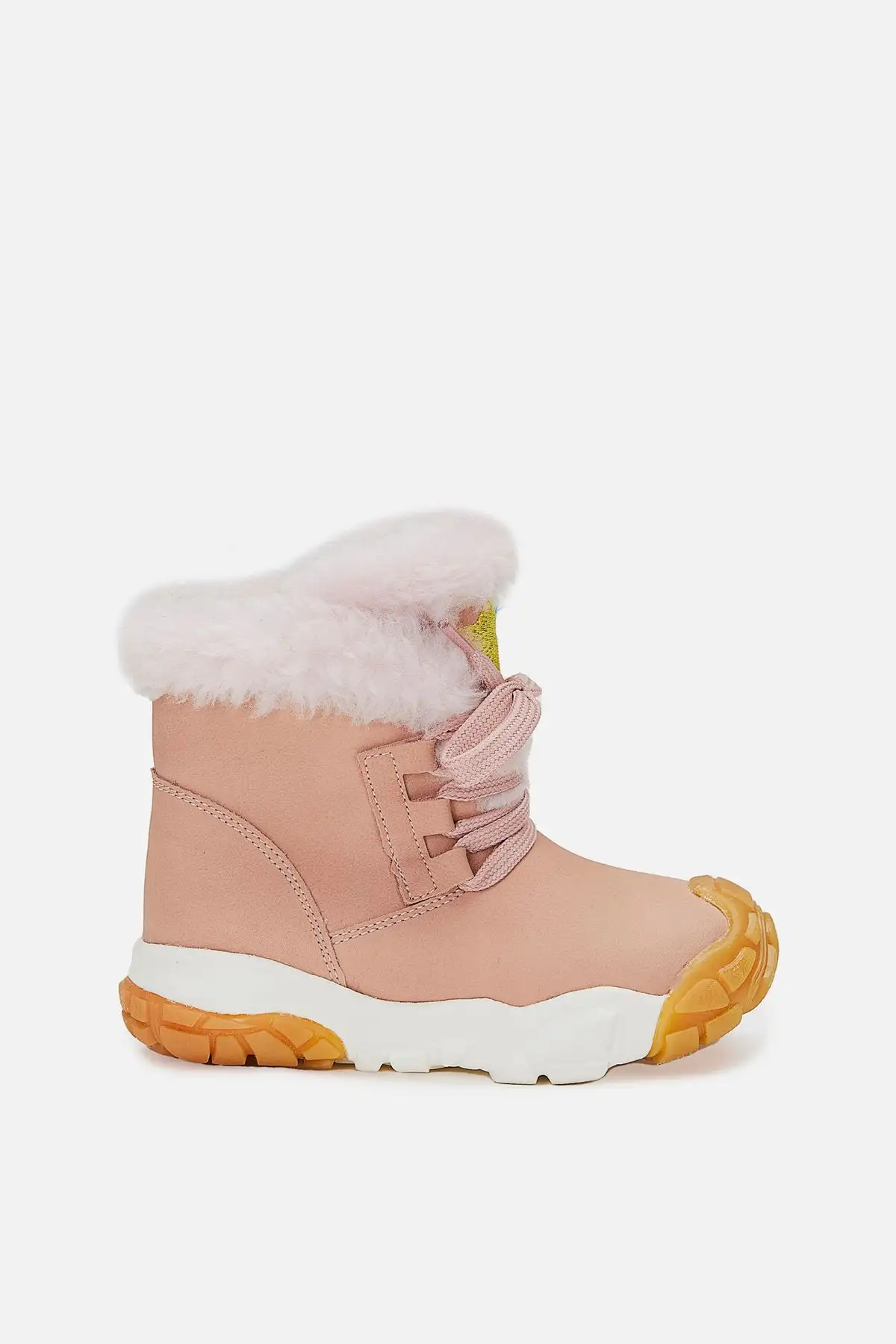 بوت بچگانه کفش دخترانه مرجان با پالتو خزدار - 4894