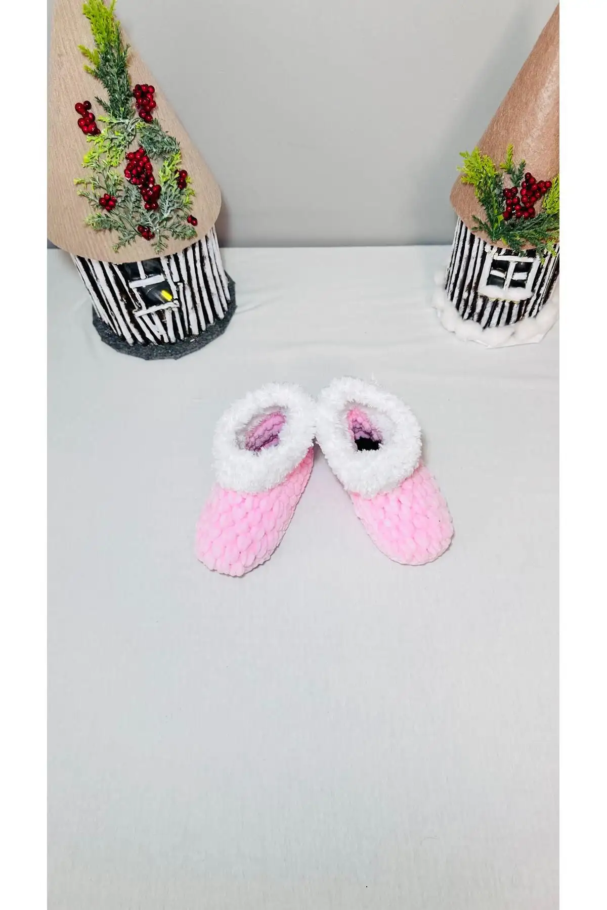 کفش نوزاد دختر پاپوش پلنگی بافتنی برای نوزاد - آبی و قهوهای، نرم و گرم! - 3325 کفش نوزاد دختر پاپوش پلنگی بافتنی برای نوزاد - آبی و قهوهای، نرم و گرم! - 3325