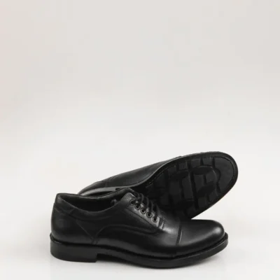 کفش رسمی مردانه چرم مشکی / مشکی با بند شیک / برای کت و شلوار - 4743