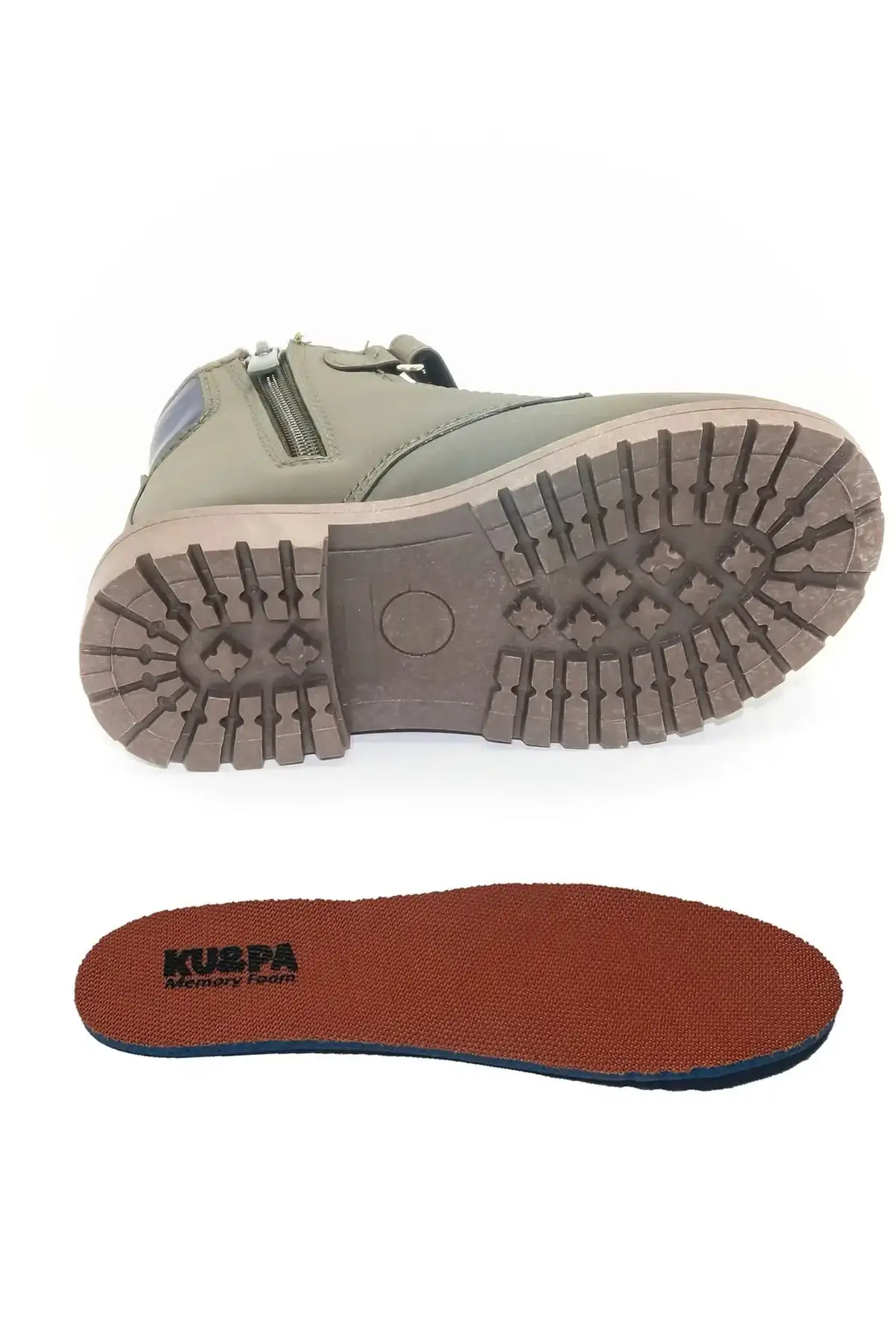 بوت بچگانه کفش  چرم سوئدی با آستر گرم رنگ خاکی - 3008 - 4920 بوت بچگانه کفش چرم سوئدی با آستر گرم رنگ خاکی - 3008 - 4920