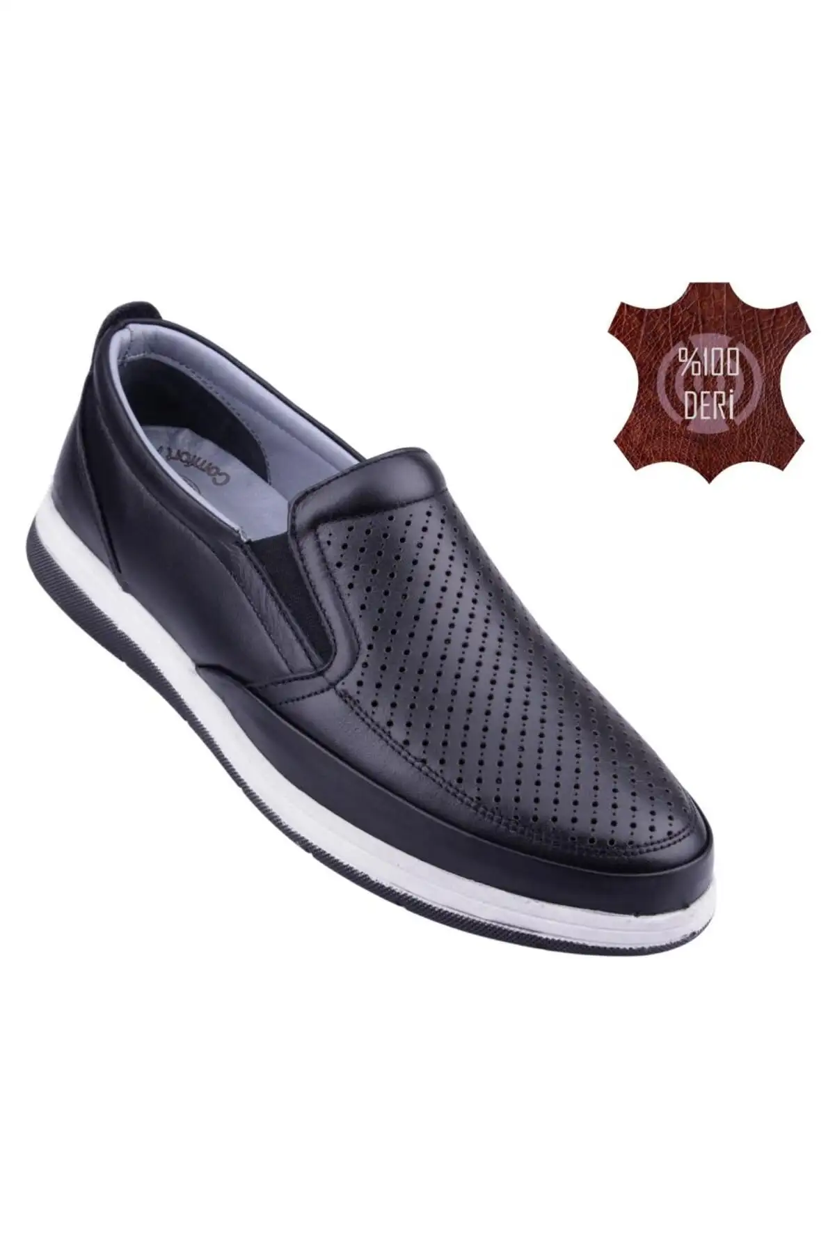 کفش روزمره مردانه    اورتوپدیک چرمی طبیعی با سوراخهای ۰۴۶ - 3951 کفش روزمره مردانه اورتوپدیک چرمی طبیعی با سوراخهای ۰۴۶ - 3951