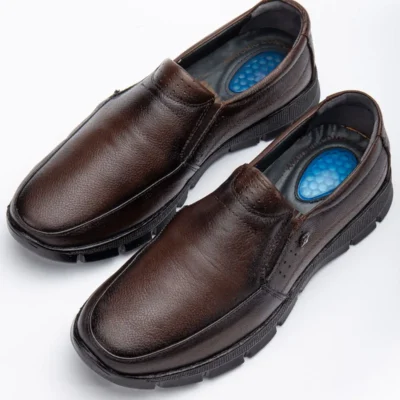 کفش سایز بزرگ مردانه WR44 زیره و رویه از چرم طبیعی، روزمره با کفی طبی و نرم، راحتی مناسب برای استفاده روزمره، راحتی پدرانه. - 5063