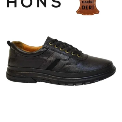 سایز بزرگ مردانه کفش مردانه چرمی، چرمی اصل، بند دار، دارای زیره ضدلغزش و کفی ارتوپدی ژلی - 3485