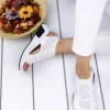 کفش صندل زنانه بافتنی سفید استیل - 4696