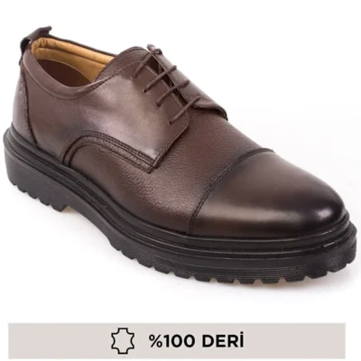 کفش رسمی مردانه کلاسیک چرم طبیعی با کفی ضخیم - 5378