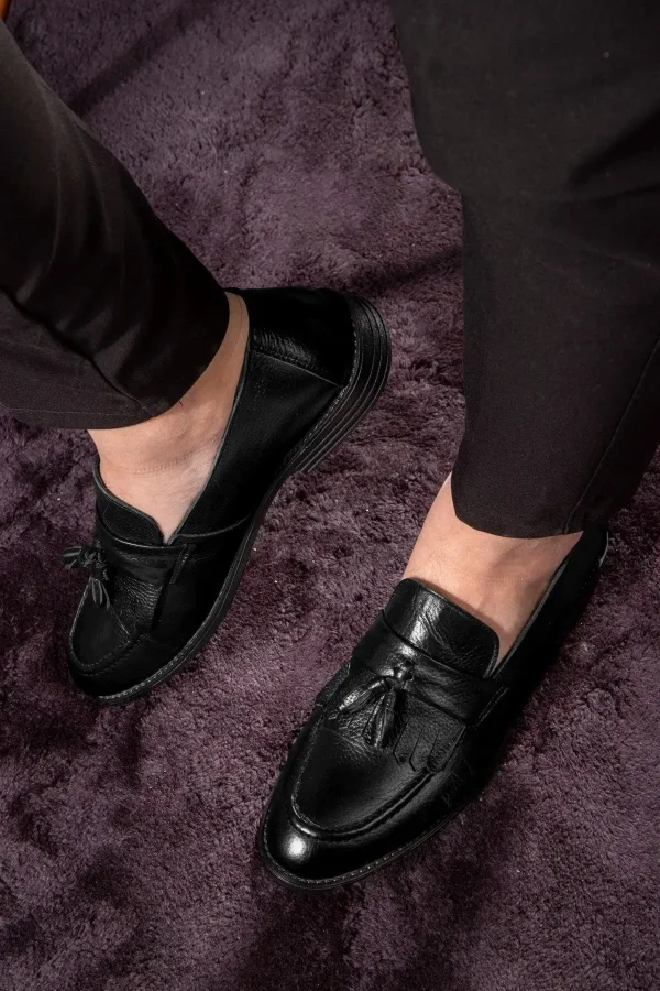 کفش روزمره مردانه 1. کفش کلاسیک مردانه با پاپیون چرم اصل 2. کفش کلاسی loafer 3. کفش ماکوسن - 3942