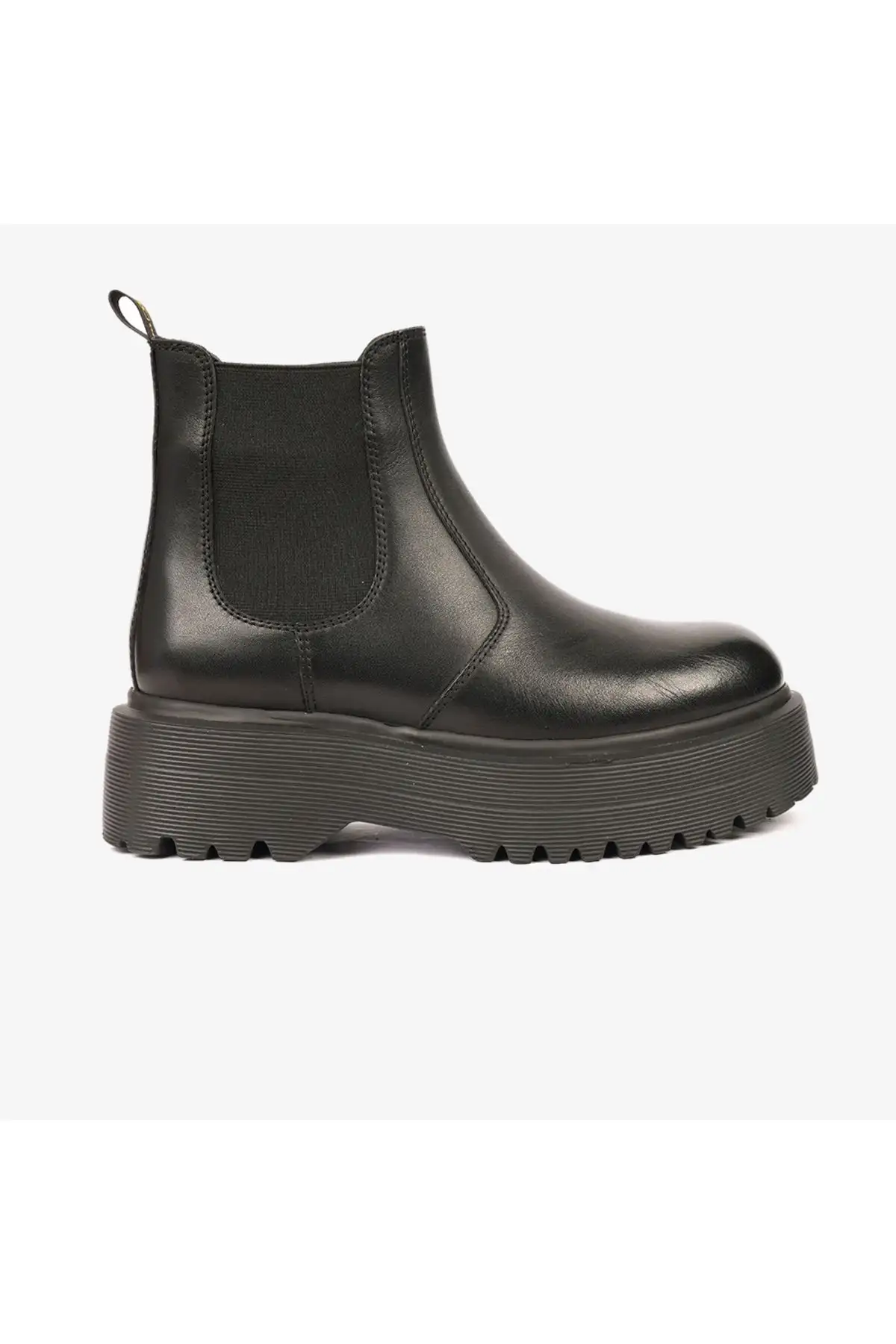 بوت و نیم‌ بوت زنانه چلسی مشکی از چرم طبیعی - 5023