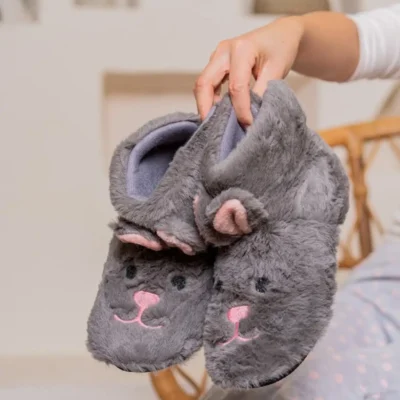 کفش دخترانه 1. بوت خانگی زنانه خاکستری 2. پاندوف بچگانه 3. بوت خانگی - 5214