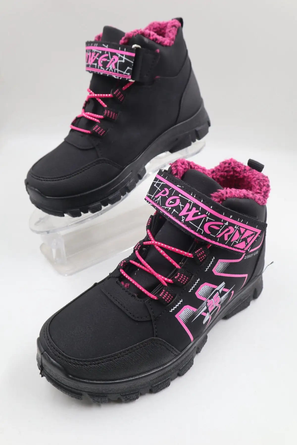 کفش پسرانه چکمههای پشمی زمستانی مقاوم در برابر سرما برای کودکان رنگ صورتی - 5169 کفش پسرانه چکمههای پشمی زمستانی مقاوم در برابر سرما برای کودکان رنگ صورتی - 5169