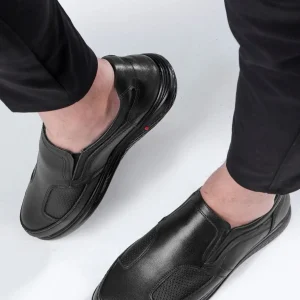 سایز بزرگ مردانه کفش روزمره مردانه راحتی اورتوپدیک لوفور با چرم طبیعی، کفش پدر، کفش اورتوپدیک - 3474