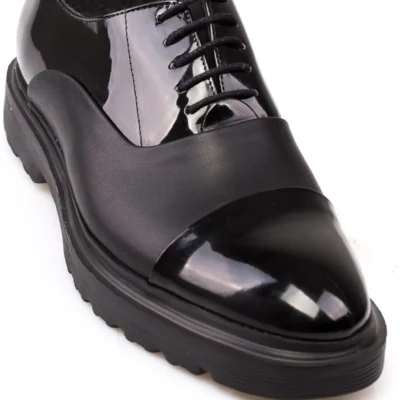 کفش رسمی مردانه کفش کلاسیک مناسب برای داماد و کت و شلوار با کفی بلند و جیر - 3901