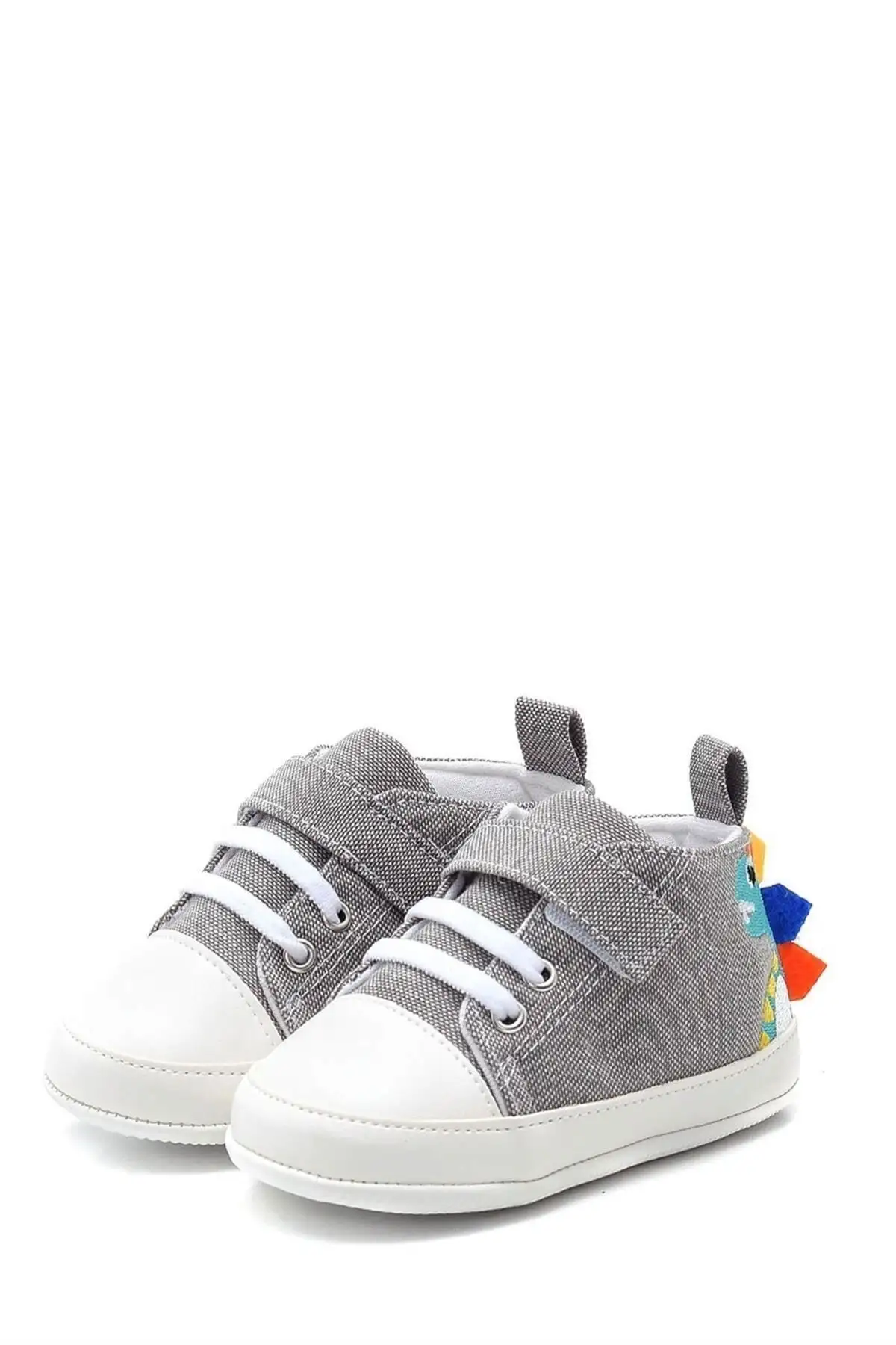 کفش نوزاد پسر پاپوش نوزاد طرح دایناسور - خاکستری - کد G-2319 - 3284 کفش نوزاد پسر پاپوش نوزاد طرح دایناسور - خاکستری - کد G-2319 - 3284