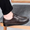 کفش روزمره مردانه 1. راحتی ارتوپدیک پوچه از چرم طبیعی 2. بابا 3. ارتوپدیک - 4639