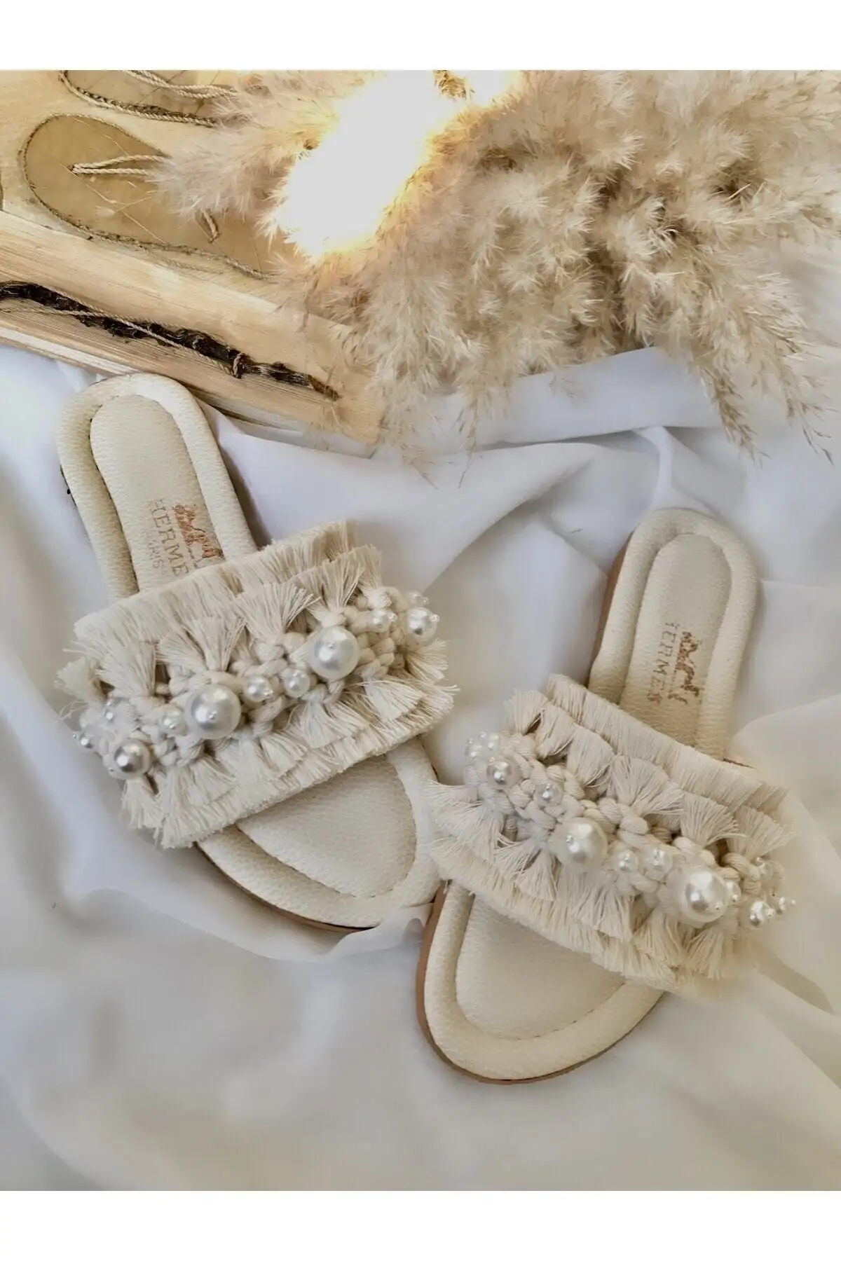 کفش راحتی خانه ماکرومه صندل - 3883 کفش راحتی خانه ماکرومه صندل - 3883