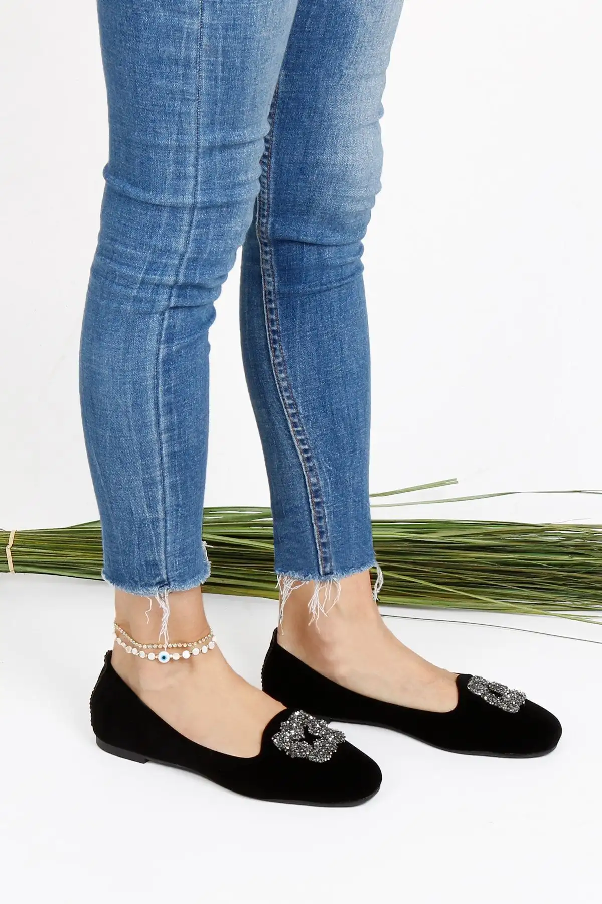 کفش تخت زنانه  روزمره راحت  مدل بابت - 5189 کفش تخت زنانه روزمره راحت مدل بابت - 5189