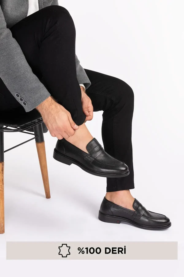 کفش روزمره مردانه کلاسیک چرم طبیعی سبک و بسیار راحت - 5390