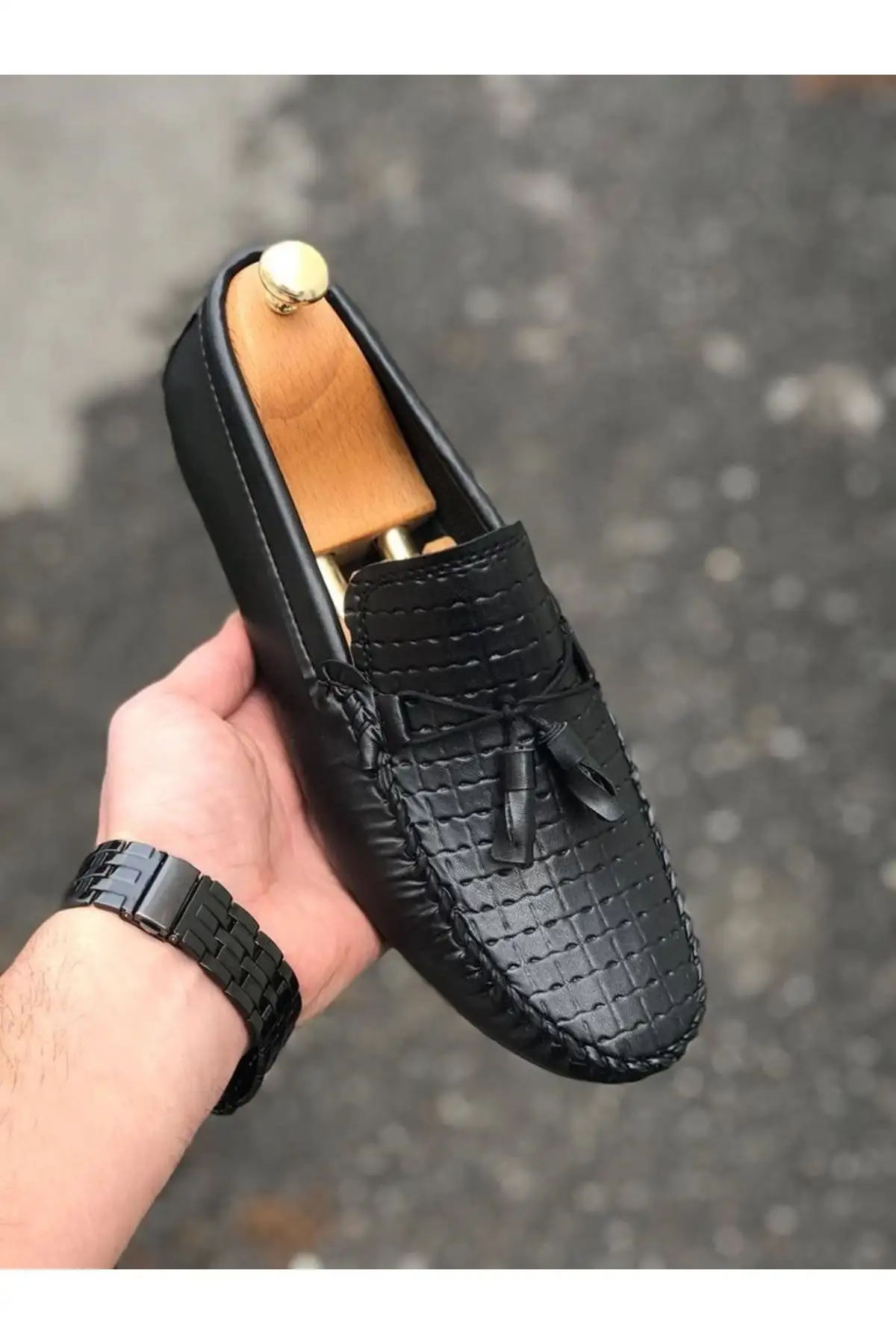 کفش رسمی مردانه کفش روزمره تابستانی مردانه مشکی - 3913 کفش رسمی مردانه کفش روزمره تابستانی مردانه مشکی - 3913