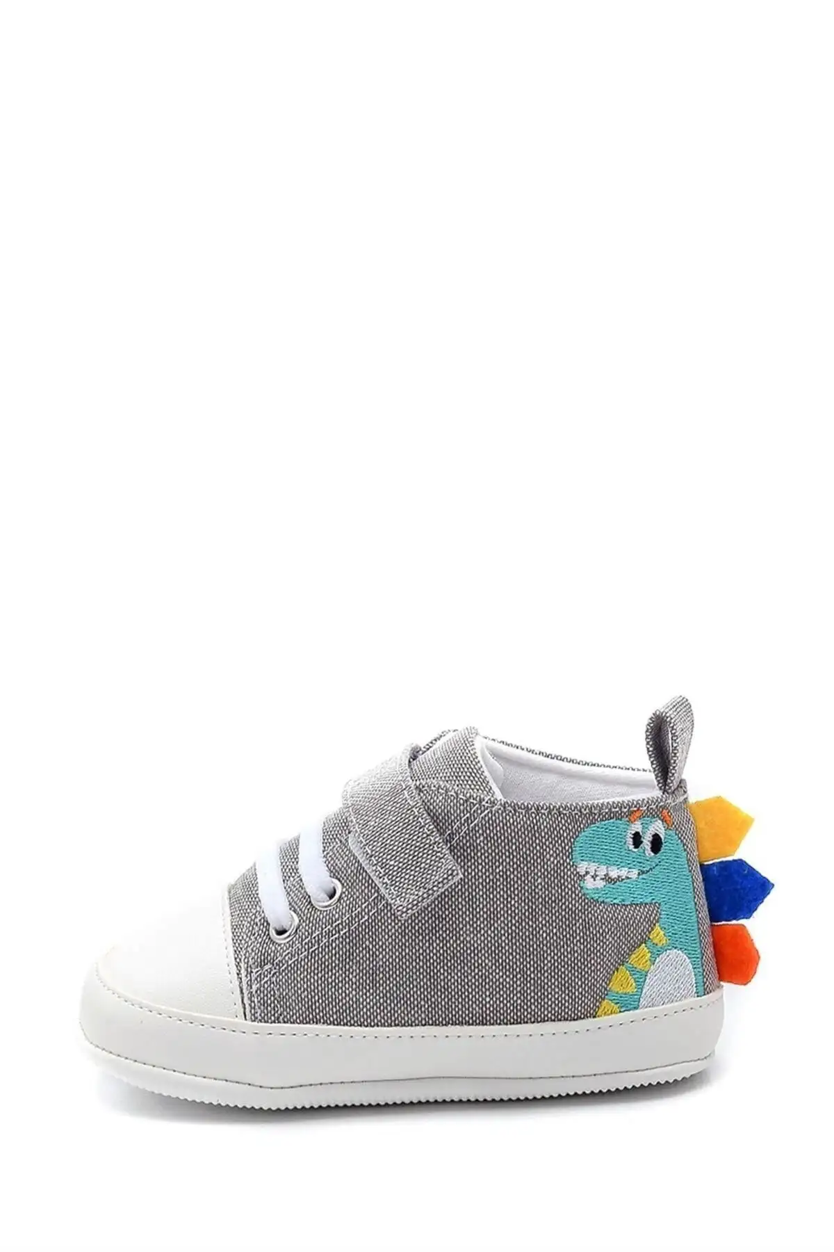 کفش نوزاد پسر پاپوش نوزاد طرح دایناسور - خاکستری - کد G-2319 - 3284 کفش نوزاد پسر پاپوش نوزاد طرح دایناسور - خاکستری - کد G-2319 - 3284