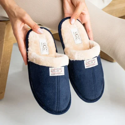 کفش راحتی خانه پاپوش نرم خانگی مردانه و زنانه با زیره بی صدا و داخلی پشمی قابل شستشو - 4609