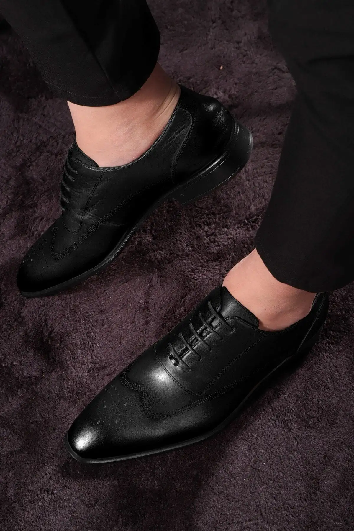 سایز بزرگ مردانه کفش کلاسیک مردانه با بند اکسفورد از چرم طبیعی شیک - 3503 سایز بزرگ مردانه کفش کلاسیک مردانه با بند اکسفورد از چرم طبیعی شیک - 3503