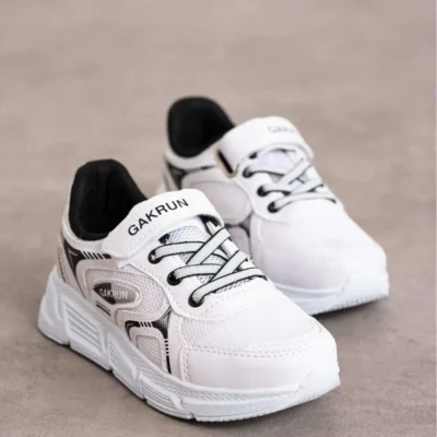 کفش پسرانه کفش ورزشی راحت و سبک بنددار و چسبی برای کودکان (یونی‌سکس) مدل GAK-2025 - 3748