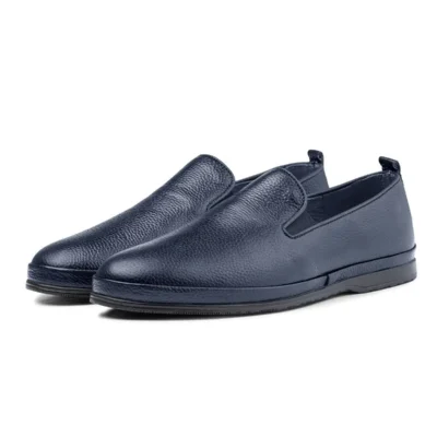 کفش مردانه کتانی راحتی مردانه کنت هاکیکی از چرم طبیعی، کفش پدر، کفش اورتوپدیک، لوفردار - 3270