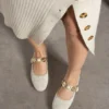 کفش اداری زنانه زنانه بامبو کتان پارچه‌ای، روزمره و اداری، ضد لغزش، سبک و راحت با کفی ارگونومیک - 3222