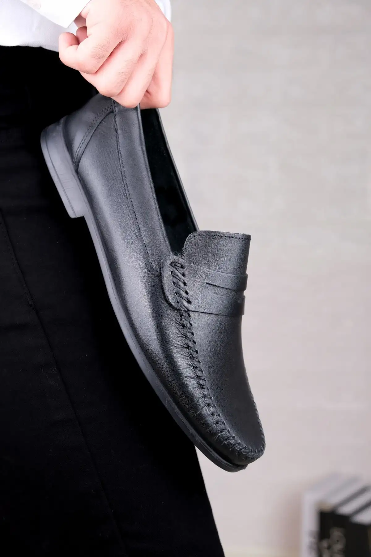 کفش رسمی مردانه کفش لوفر مردانه کلاسیک نرم از چرم طبیعی - 3903