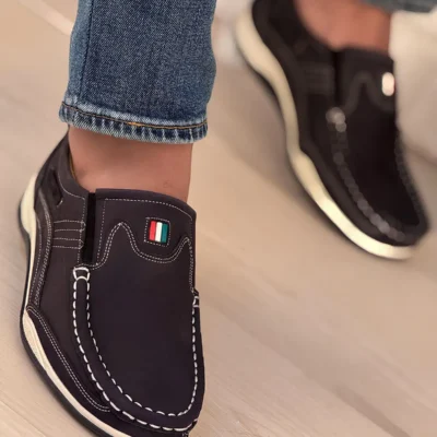 کفش روزمره مردانه تابستانی چرم طبیعی تمز - 5387