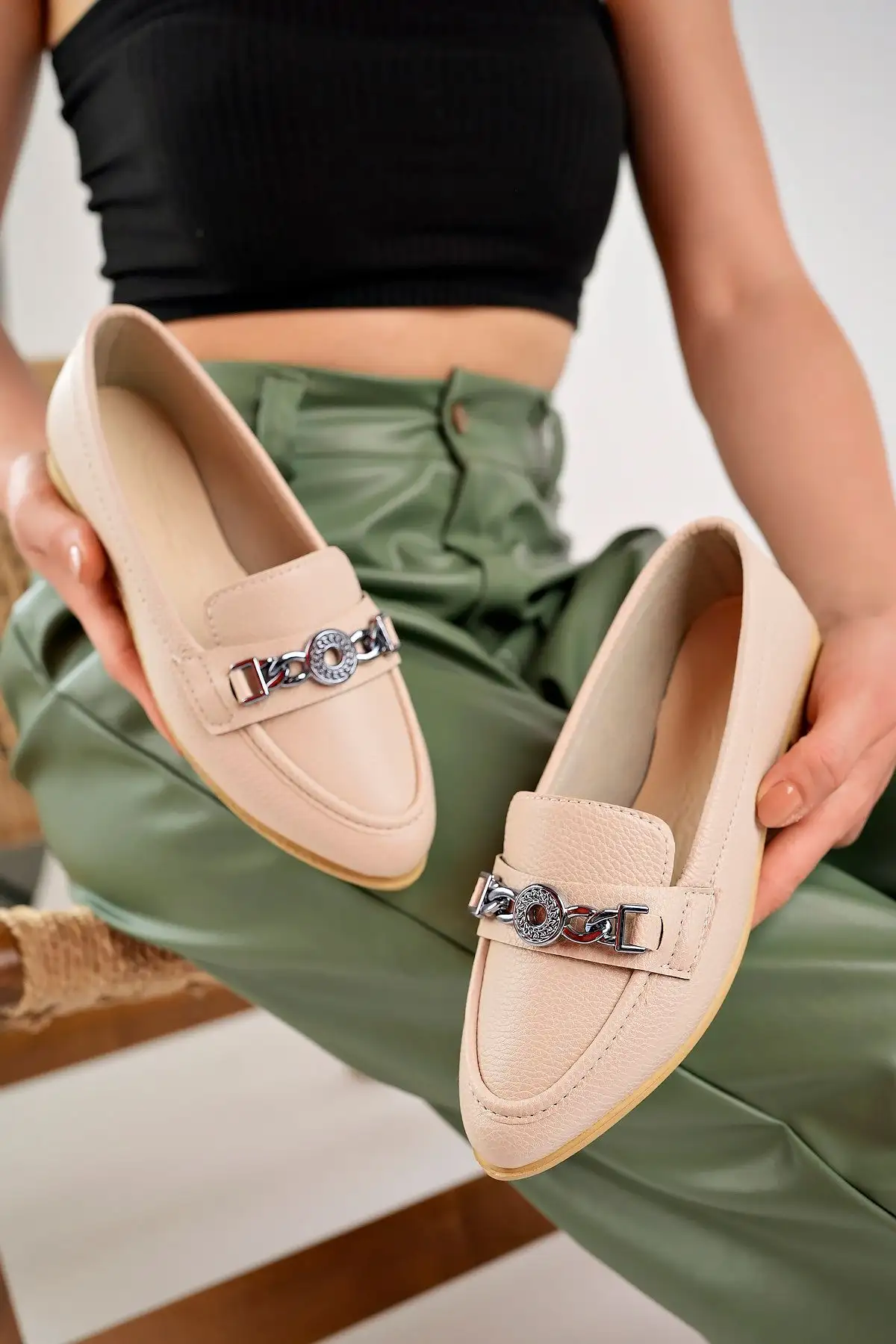 کفش تخت زنانه راحتی طبی (بابت) برای مادر، سبک و با کفی راحت، مناسب استفاده روزمره 217-1 - 4520